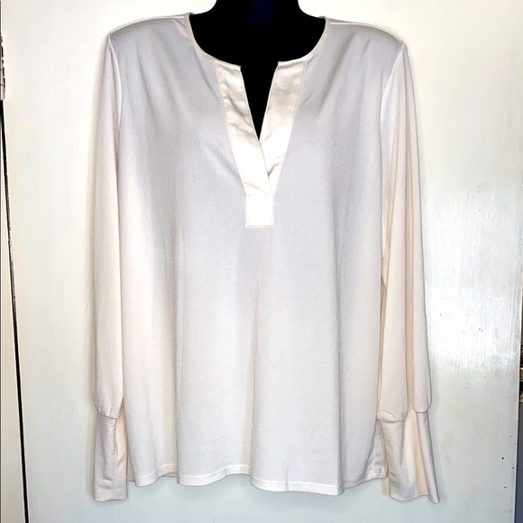 BANANA REPUBLIC Elegant Cream Blouse L - Picture 1 of 3